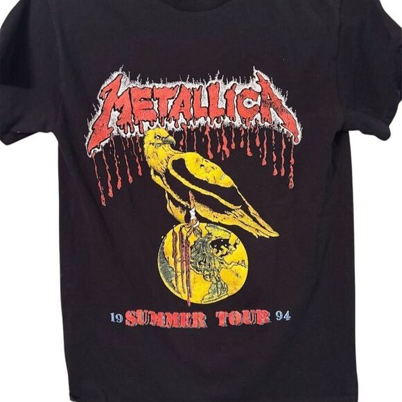 Vintage Metallica 1994 Summer Tour T-Shirt Black Unisex Standard Size S - Picture 1 of 7